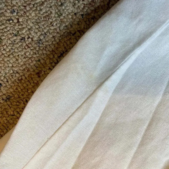 Liz Claiborne Audra Linen Blend White Pants Women's Size 10 - Picture 6 of 7